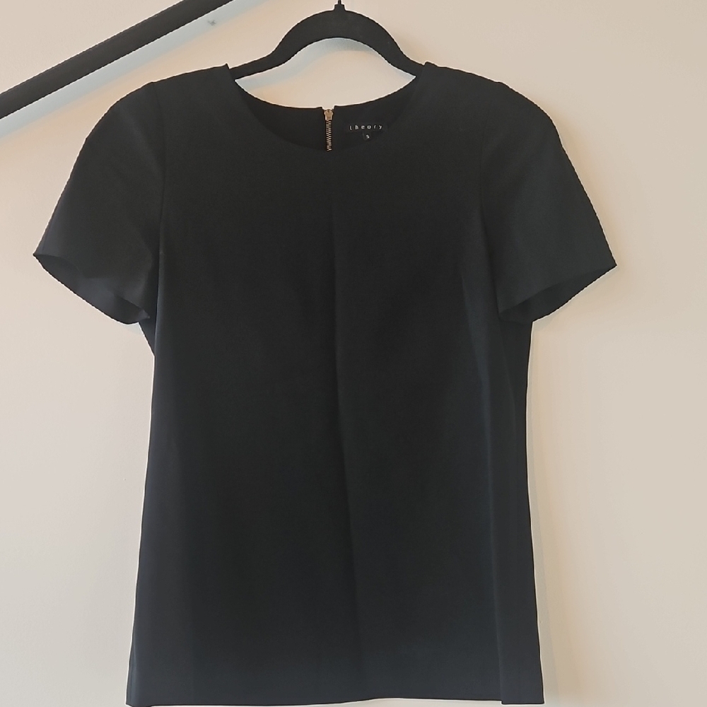 Theory Black Short Sleeve Top